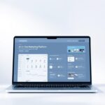A modern, sleek all-in-one marketing platform called GoHighLevel, with a minimalist user interface displayed on a laptop screen. The platform features intuitive dashboards, automation tools, and seamless integration with various marketing channels. The background is a soft, gradient-based pastel color scheme, creating a clean and professional atmosphere. The lighting is soft and diffused, highlighting the platform's key features and functionality. The camera angle is slightly elevated, providing a comprehensive view of the platform's capabilities.