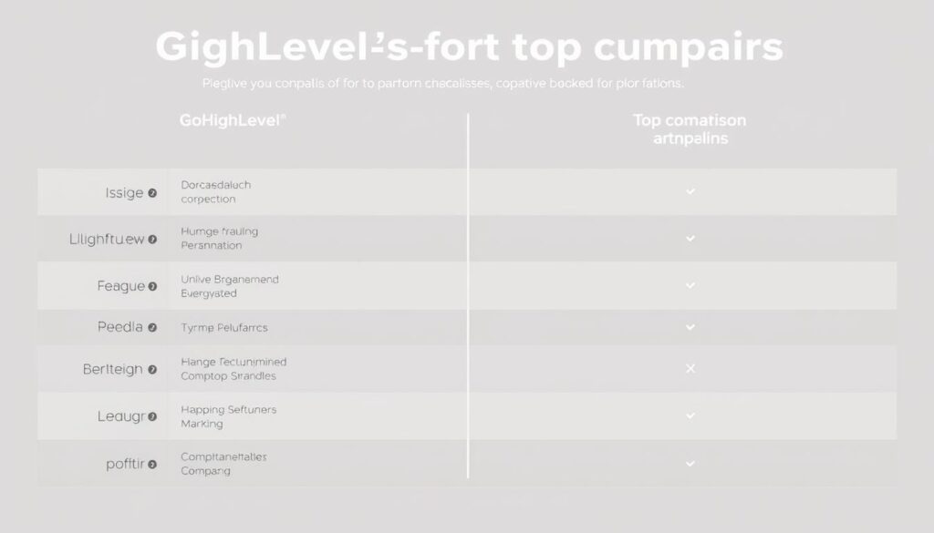 Generate an image comparing GoHighLevel with its competitors