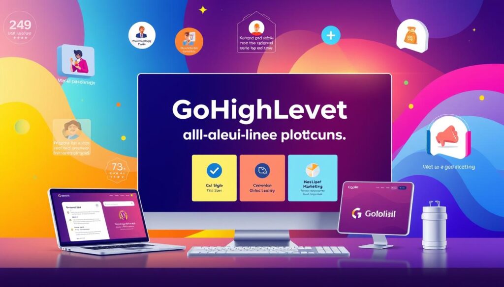 Generate an image representing the GoHighLevel all-in-one marketing platform.